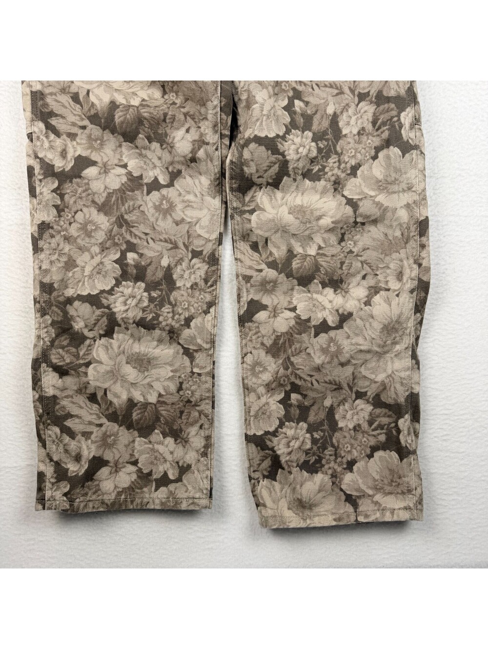 Pacsun Baggy 34x32 Floral AOP Carpenter Cargo Jeans Brown Wide Leg Skater Y2K - Picture 3 of 9